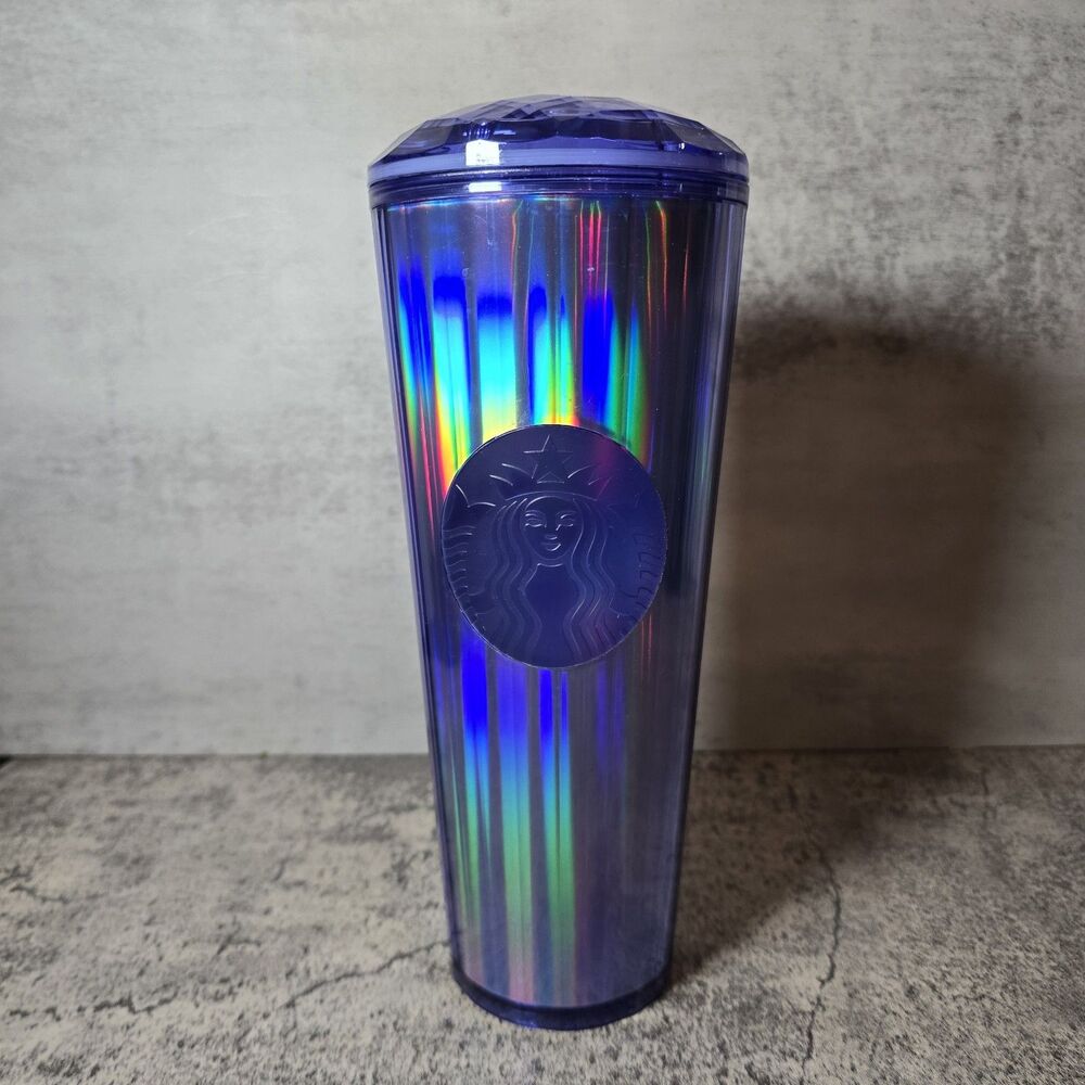 Starbucks 2022 Fall Blue Purple Iridescent Dome Cup Tumbler Venti No Straw